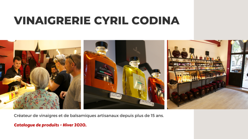 Catalogue fin 2020 - Vinaigrerie Cyril Codina