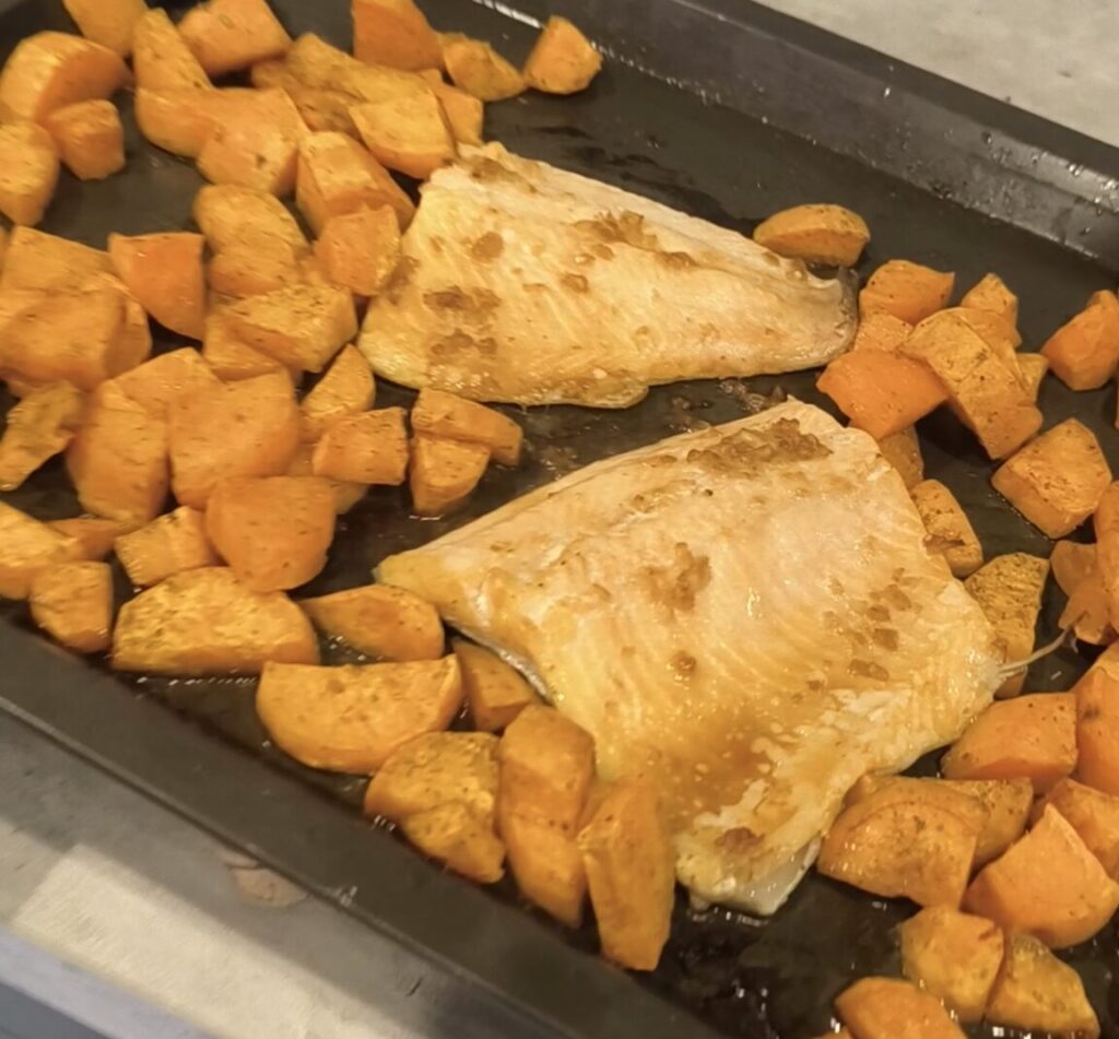 truite et patates douces