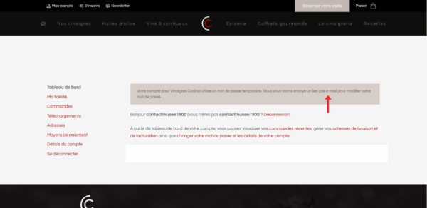compte créé